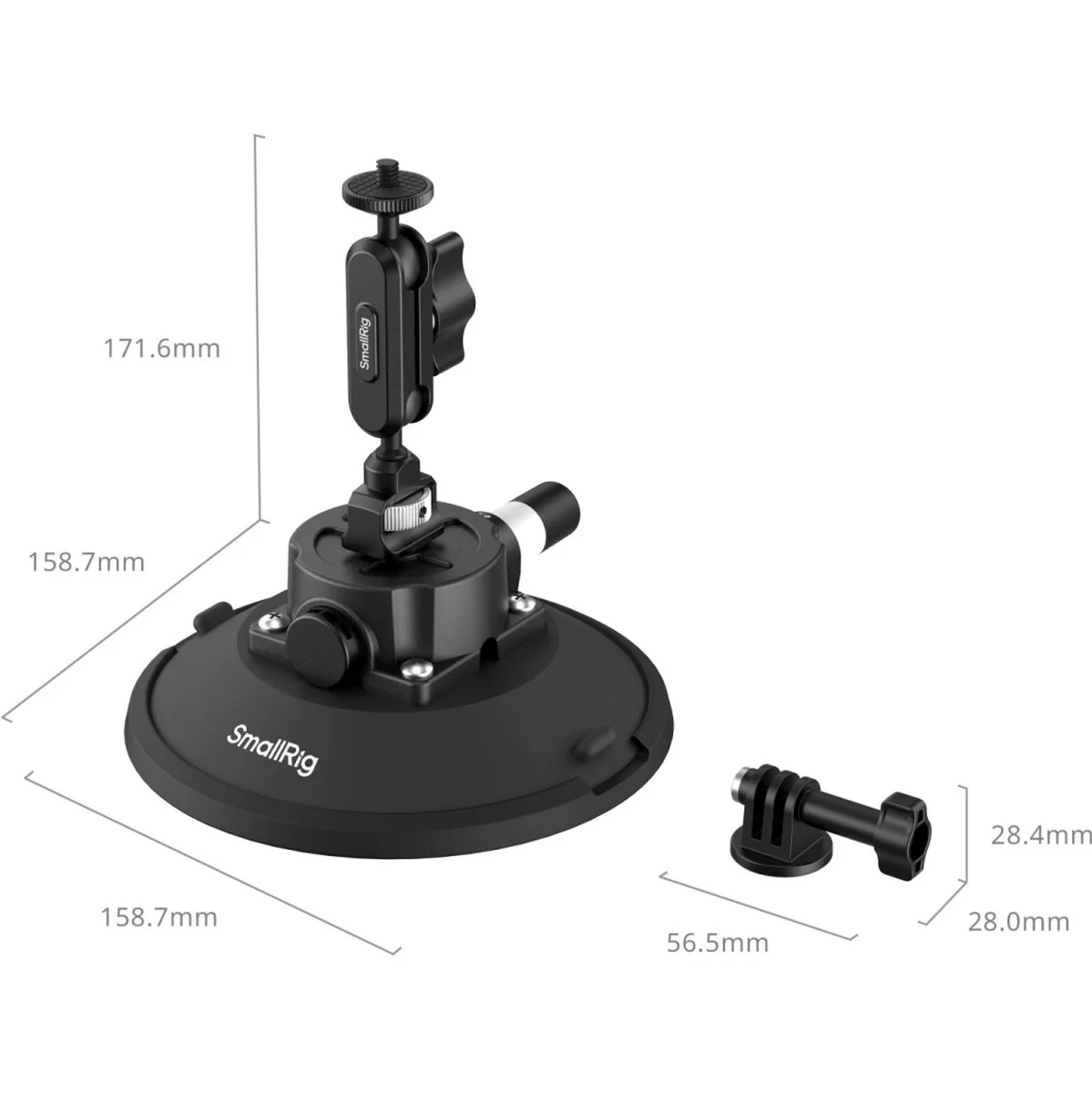 SmallRig 5856 6 Suction Cup Mount For Action Cameras - Image 4