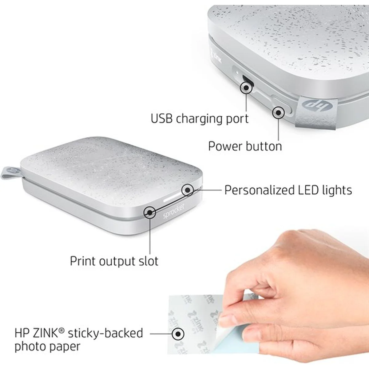 HP Sprocket White/Luna - Image 3