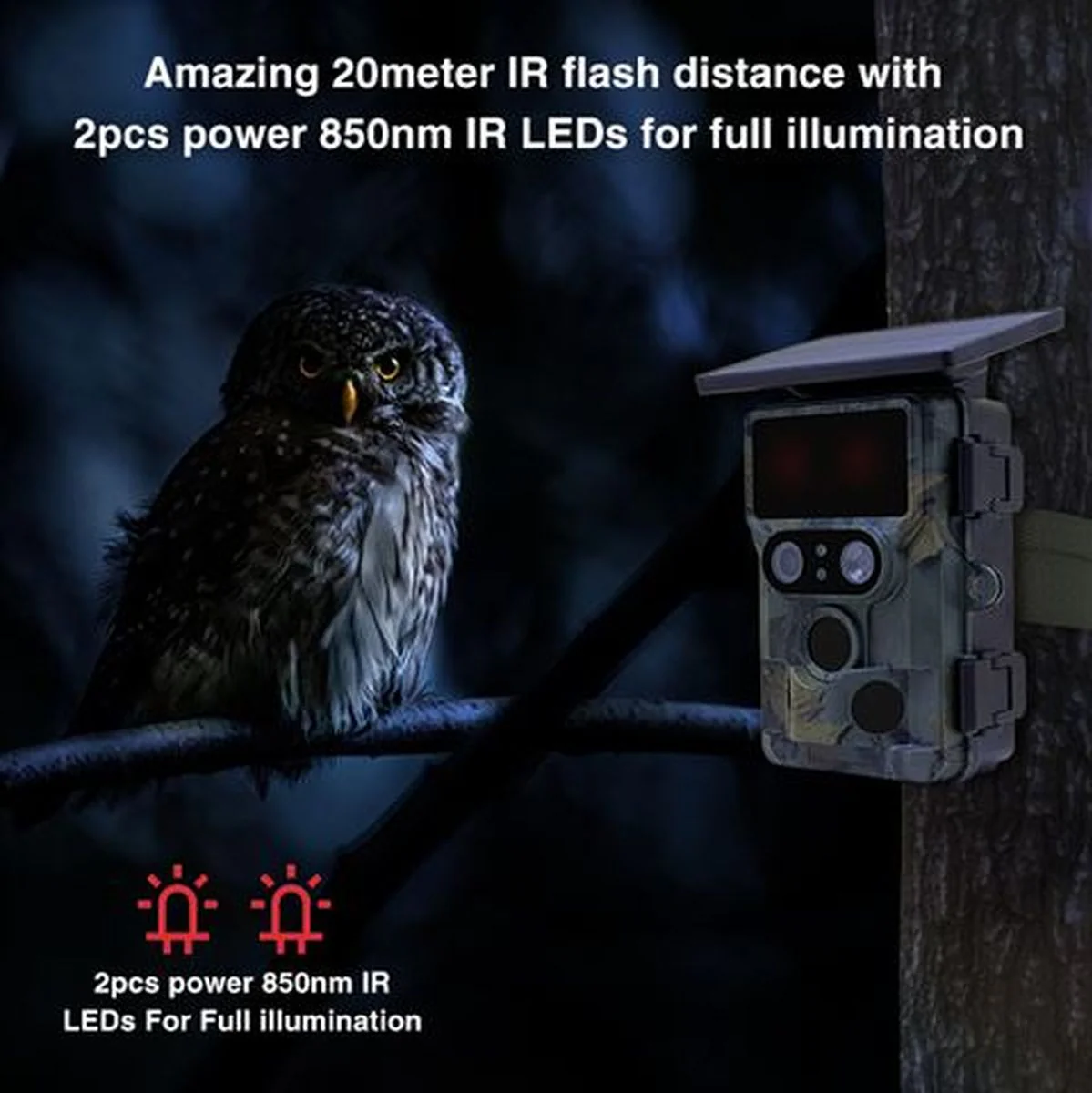 Stealth Gear Nightjar Dual-Cam Solar 4K WiFi Wildcamera - Image 5