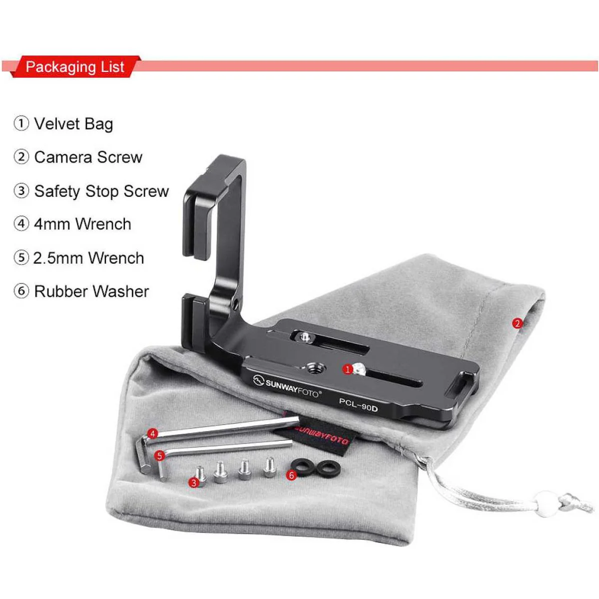 Sunwayfoto L-Plate For Canon 90D (PCL-90D) - Image 4