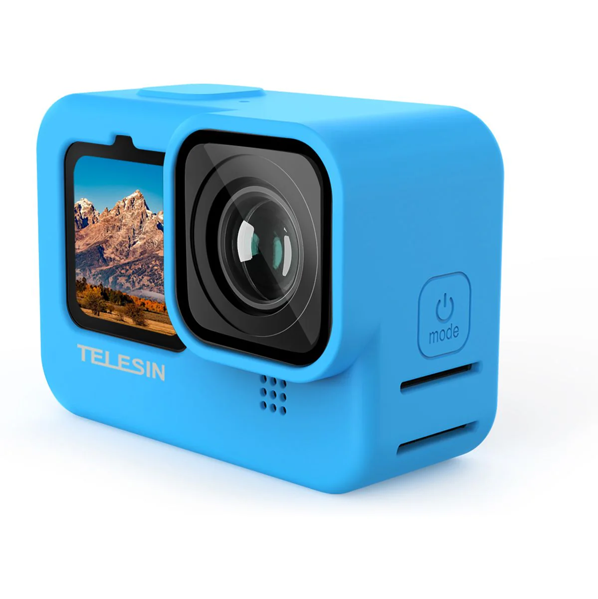 Telesin Protective Cover Siliconen For GoPro 9/10/11/12 Blue - Image 2