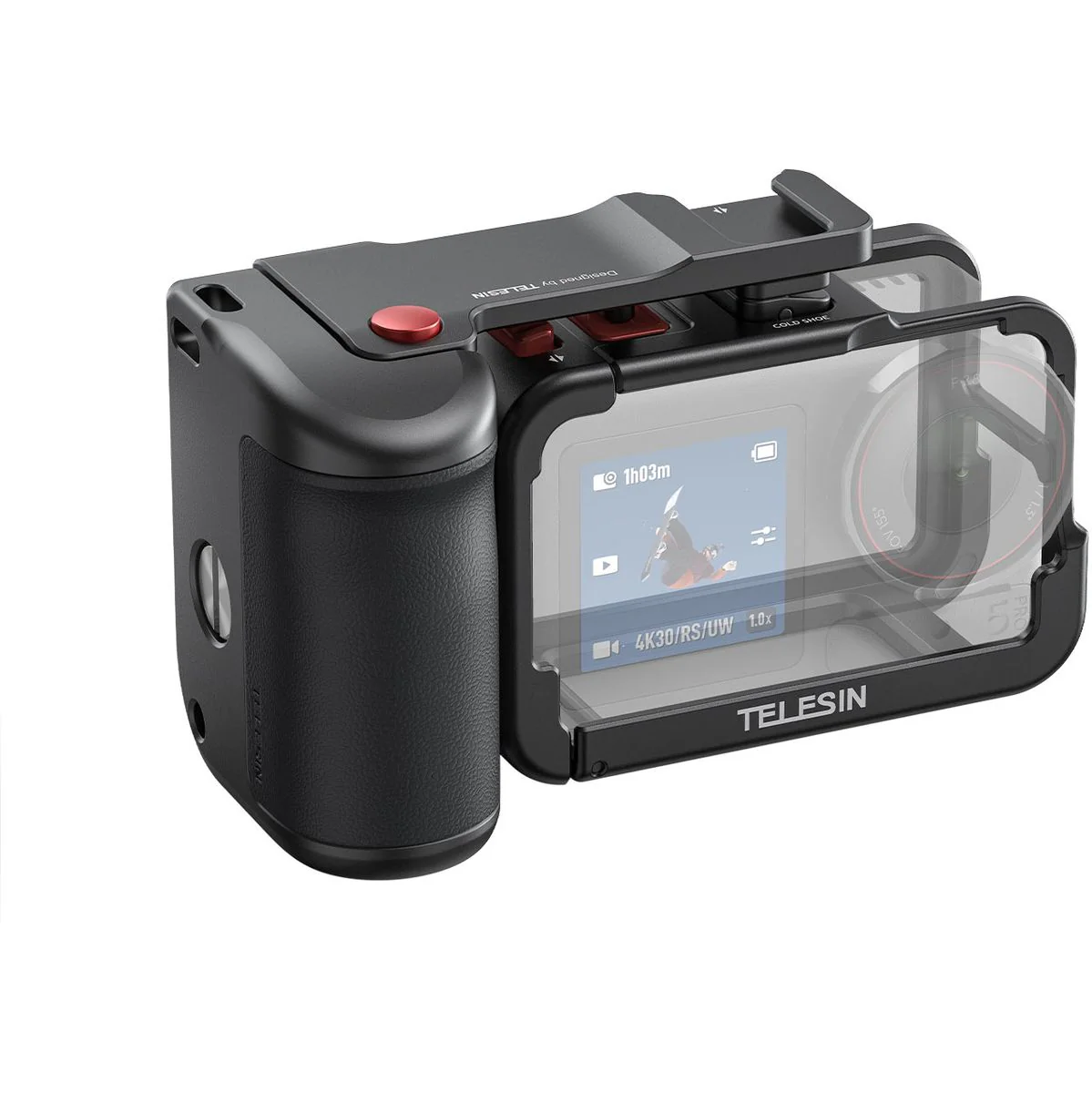 Telesin Street Photography Grip + Cage DJI Osmo Action 3/4/5 - Image 2
