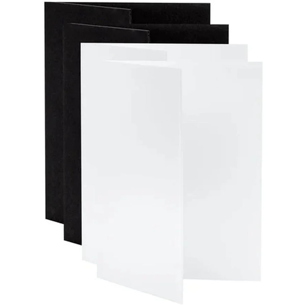 V-Flat World Tabletop V-Flats - Small (12"'X18'') 2X White 2X Black - Image 4