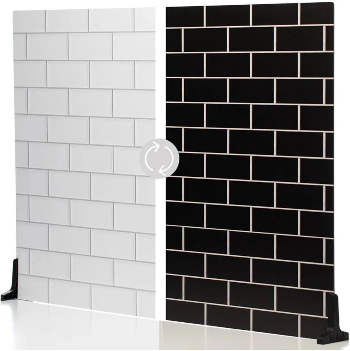 V-Flat World White Subway Tile/Ebony Subway Tile - Image 4