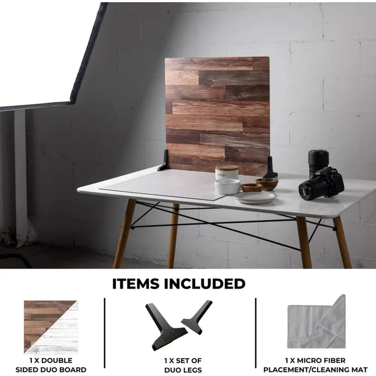 V-Flat World Whitewash/Hickory Planks - Image 2