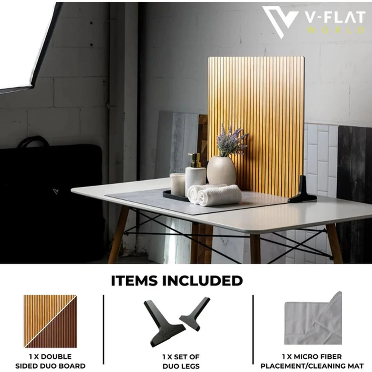 V-Flat World Wood Slats Light/Wood Slats Dark - XL - Image 2