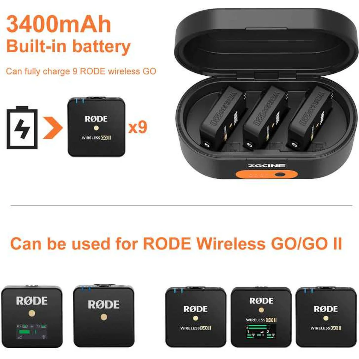 ZGCINE Rode Wireless GO Charging Case (ZG-R30) - Image 2
